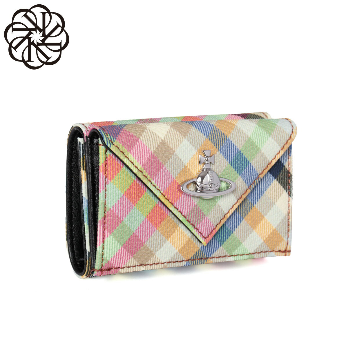 Rakuten - ヴィヴィアンウエストウッド VIVIENNE WESTWOOD ENVELOPE BILLFOLD 三つ折り財布 レディース 5115002EW S001S O315 HEATHER PLAID マルチカラー