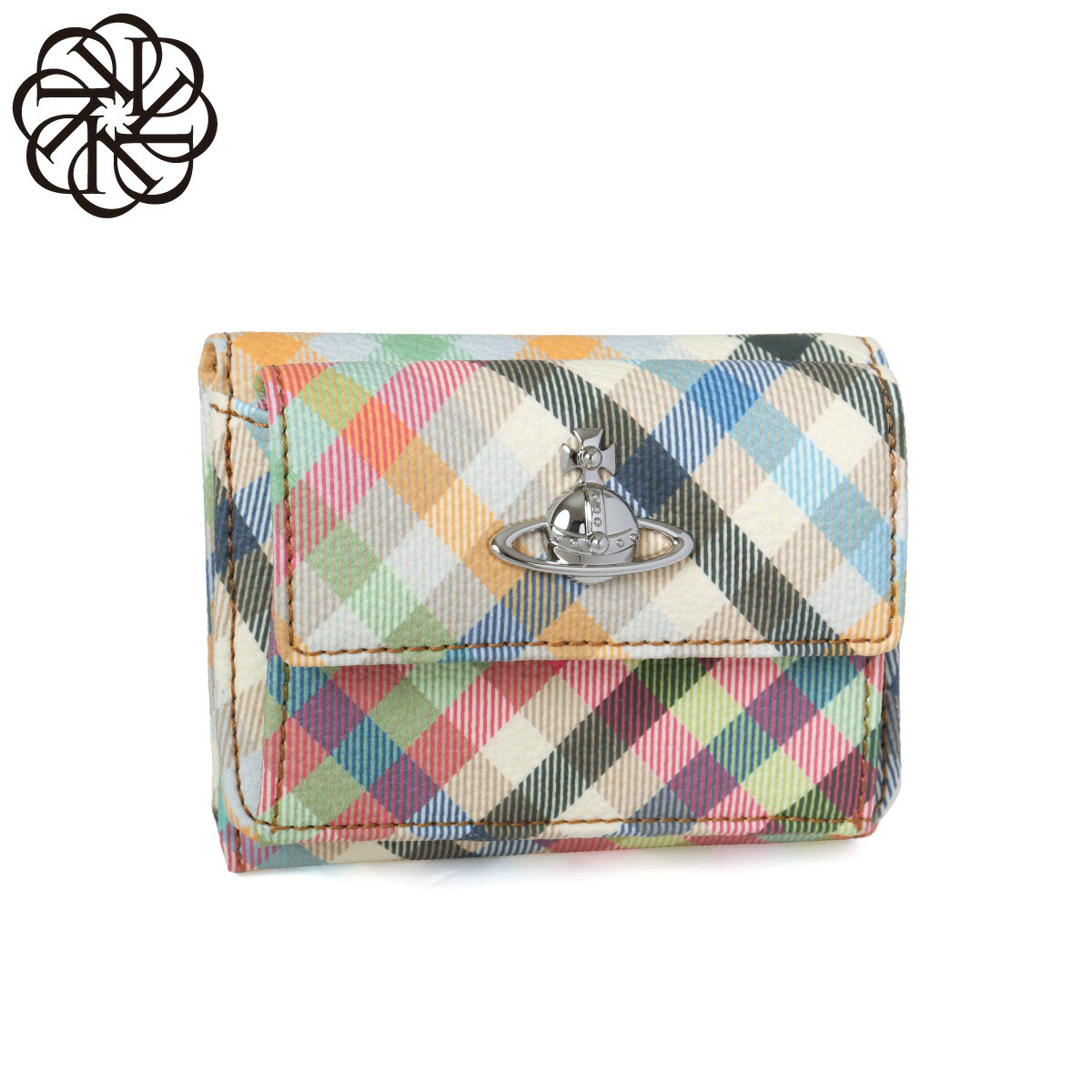 Rakuten - ヴィヴィアンウエストウッド VIVIENNE WESTWOOD SMALL FLAP PURSE 三つ折り財布 レディース 5115002TW S001S O315 HEATHER PLAID マルチカラー