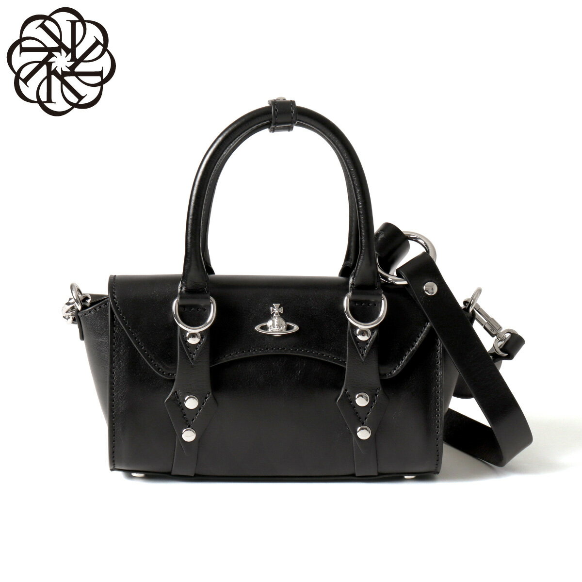 Rakuten - ヴィヴィアンウエストウッド VIVIENNE WESTWOOD ショルダー付 ハンドバッグ レディース 4803001PW L00B0 N401 BETTINA ベティーナ ミニ BLACK ブラック