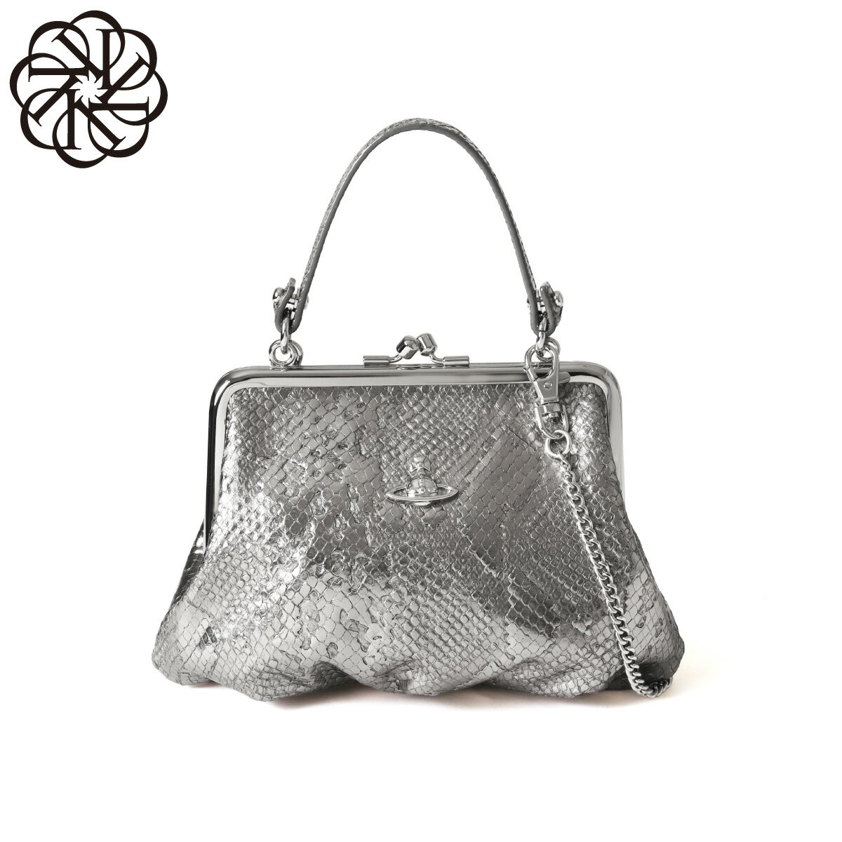Rakuten - ヴィヴィアンウエストウッド VIVIENNE WESTWOOD ショルダー付 ハンドバッグ レディース 4B010007W L00D6 P203 GRANNY グラニー IRON シルバー