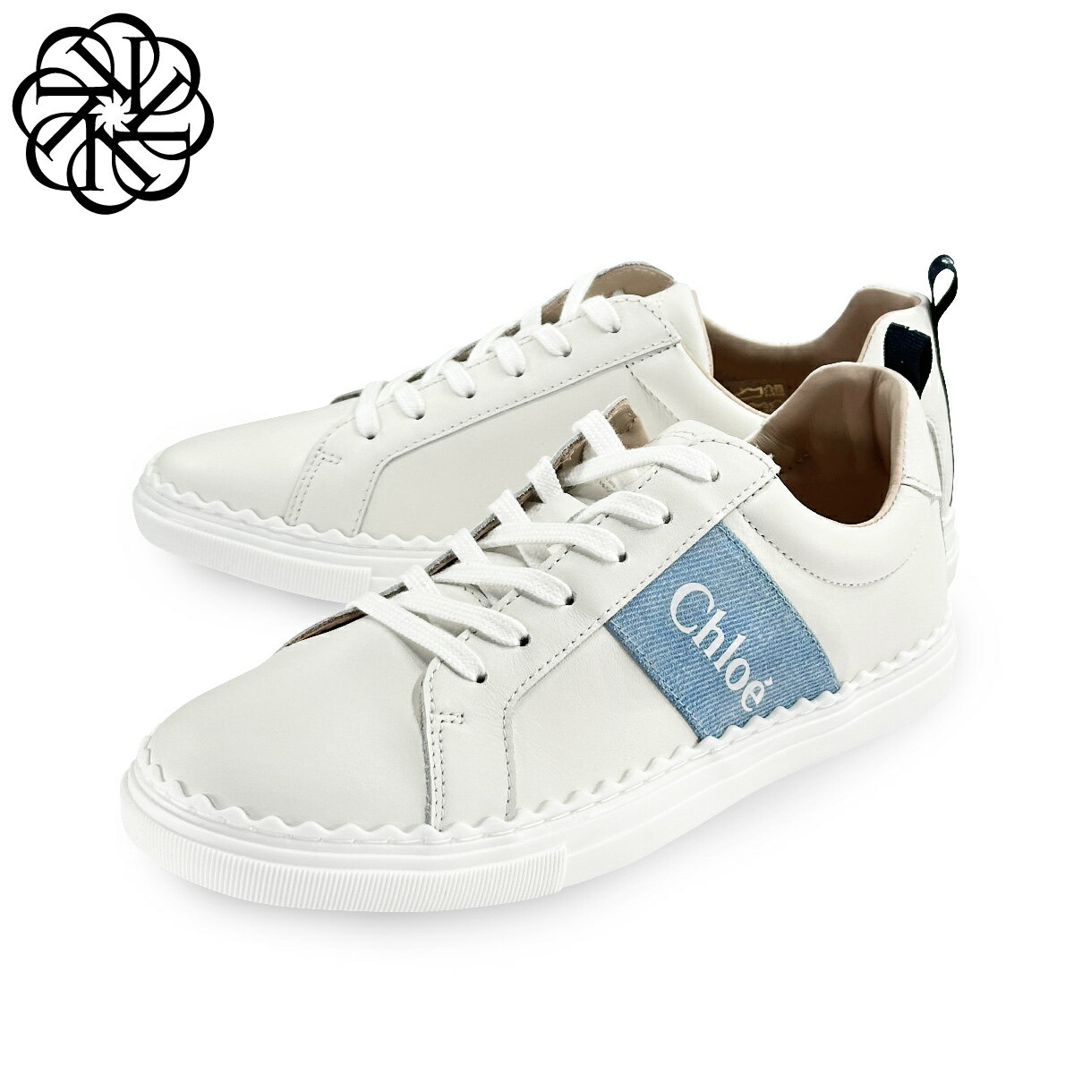 Rakuten - ★訳あり品★クロエ CHLOE スニーカー ガールズ C20515 117 LAUREN ローレン OFFWHITE ベージュ