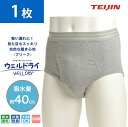 ウェルドライ 軽失禁対策 男性用 メンズ ブリーフ 40cc 吸水 ウエルドライ 安心パンツ 日本製 自然な履き心地 肌触りがよい ストレスフリー 吸水速乾 尿漏れ 下着 テイジン TEIJIN cp(4)