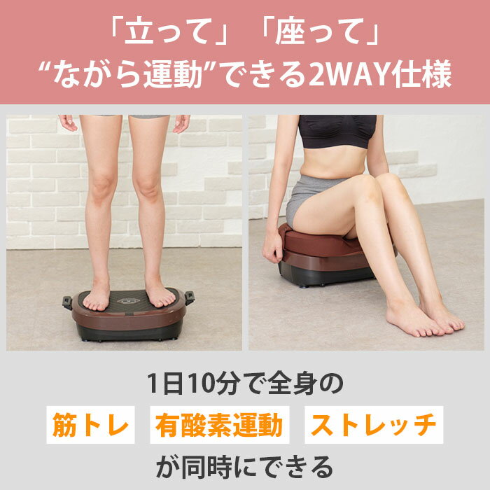 ライフフィット 2way トレーナー スマート フィットネスマシン 有酸素運動器具 健康器具 ながら運動 筋トレ 有酸素 ストレッチ マシン マッサージ コンパクト 全身 お尻 二の腕 骨盤 美姿勢 姿勢改善 フィットネス LIFEFIT Fit016 cp