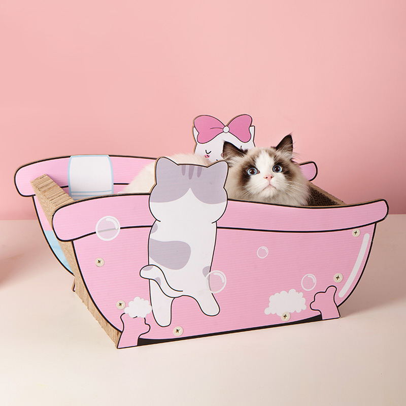 【送料無料】猫のスクラッチボード 浴槽 猫のトイレ 