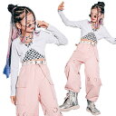k-pop ダンス衣装 セットアップ 女の子 ダンス衣装 ピンクパンツ ヒップホップ トップス へそ出し パンツ ジャズ hiphop 子供服 ヒップホップ オ...