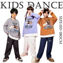 【送料無料】キッズダンス衣装 セットアップ パンツセット パーカー グレー ブラウン デニムパンツ チアダンス 長袖 2点セット ロングパンツ K-POP 男の...