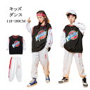 キッズ ダンス衣装 ヒップホップ 子供 ダンストップス Tシャツ ダンスパンツ 女の子 男の子 ガールズ 長ズボン ジャズダンス 練習着キッ 運動着 韓国 HIPHOP 応援団 ステージ衣装 110-180CM