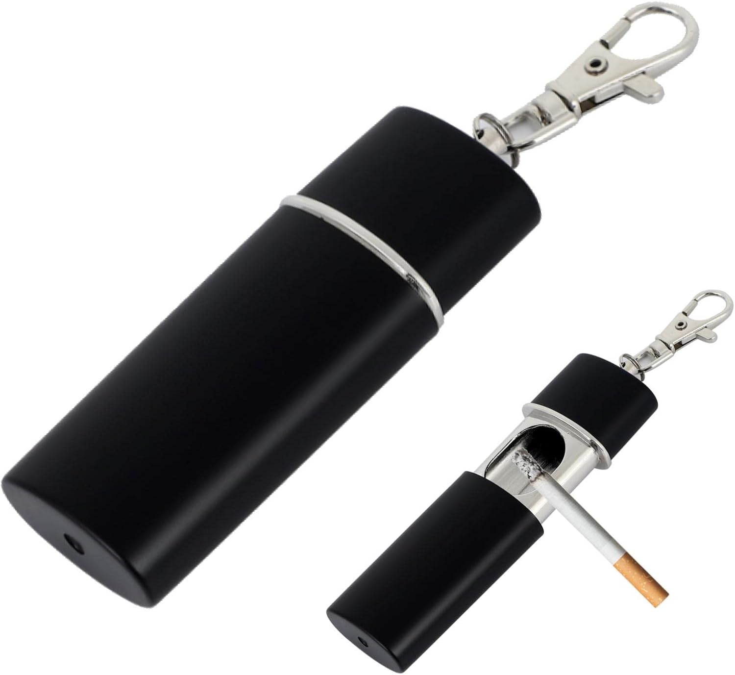 携帯灰皿 密閉 ミニ キーホルダー 軽量 カラビナ付き スライド 防水 大容量 おしゃれ 持ち運び 耐湿防圧 アルミ 小物いれ 携帯型 アッシュトレイ 多機能 ...