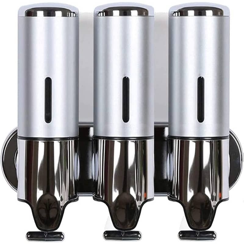 【1500ml 3連】ソープディスペンサー 壁掛け シャンプー ボディーソープ ィーソープ 詰め替え 手動 浴..