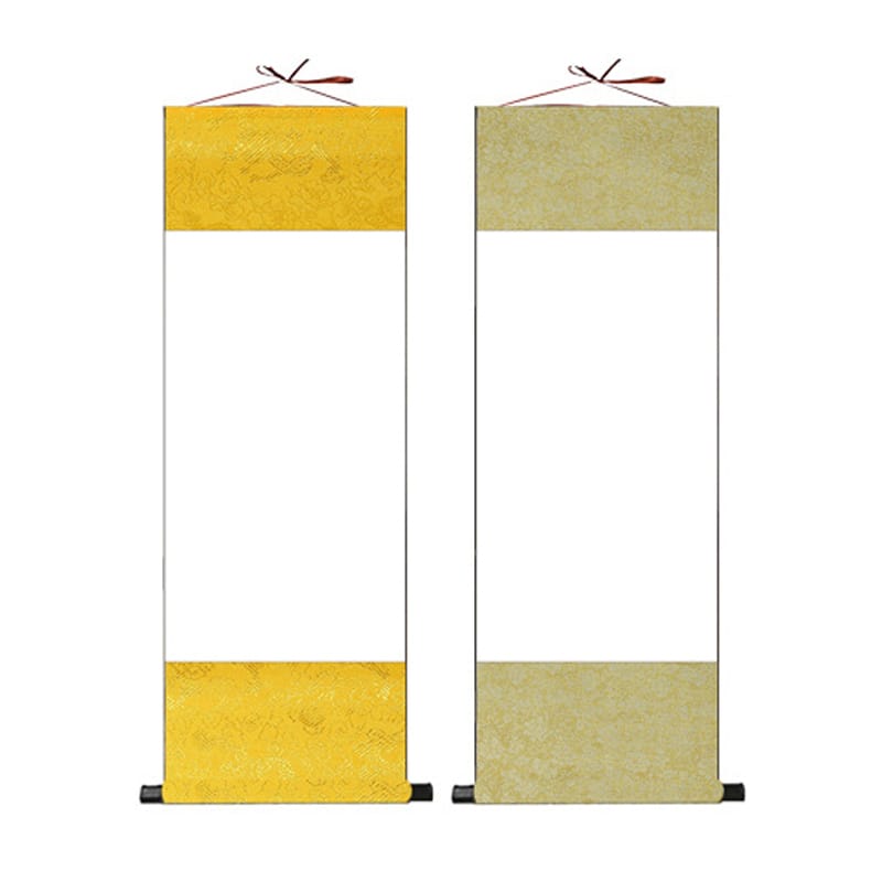 2本セット 75*32cm 掛け軸 白紙 縦 画仙紙 半紙 書道 習字 水墨画 中華画 色紙 書き初め 和紙 装丁済 展示 展覧会 父の日