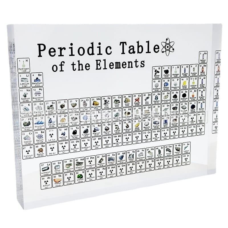 元素周期表 印刷バージョン 83種 アクリルガラス製 卓上 化学 科学 覚える インテリア プレゼント 父の日