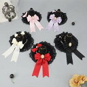 巫女帽子 コスプレ ゴシック風 ヘアピン ヘアアクセサリー 魔女 レース ハロウィン 蝶結ぶ コスチューム小物 lolita風 仮装 同人展 ヴィンテージ レデ...