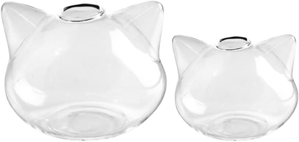 2点猫形グラス花瓶グラスプランター...