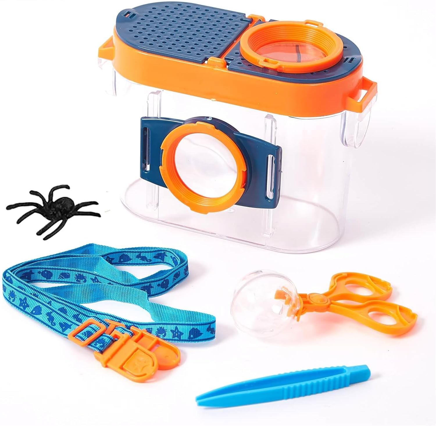 \在庫処分超特価品/在庫残り1 昆虫採集セット 昆虫ケース 虫籠 拡大鏡 2.6倍 4.5倍 レンズ付き 虫かご 昆虫ケース 飼育ケース 昆虫観察ケース 通気性...