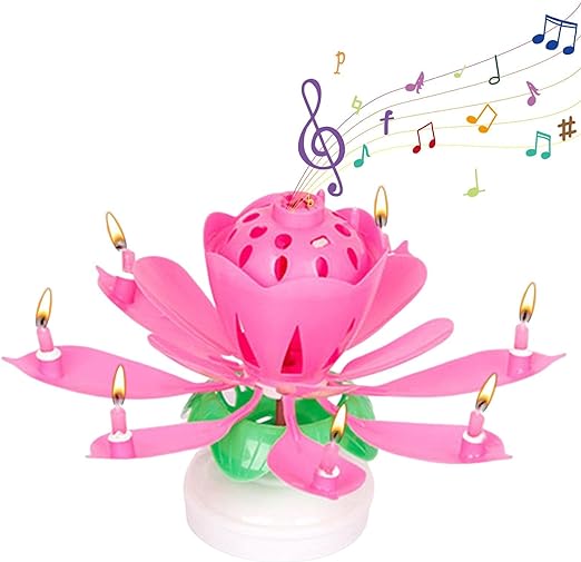 【楽天スーパーSALE10%OFF】【6色から選べる】蓮の花のケーキキャンドル マジックフラワーバースデーキ..