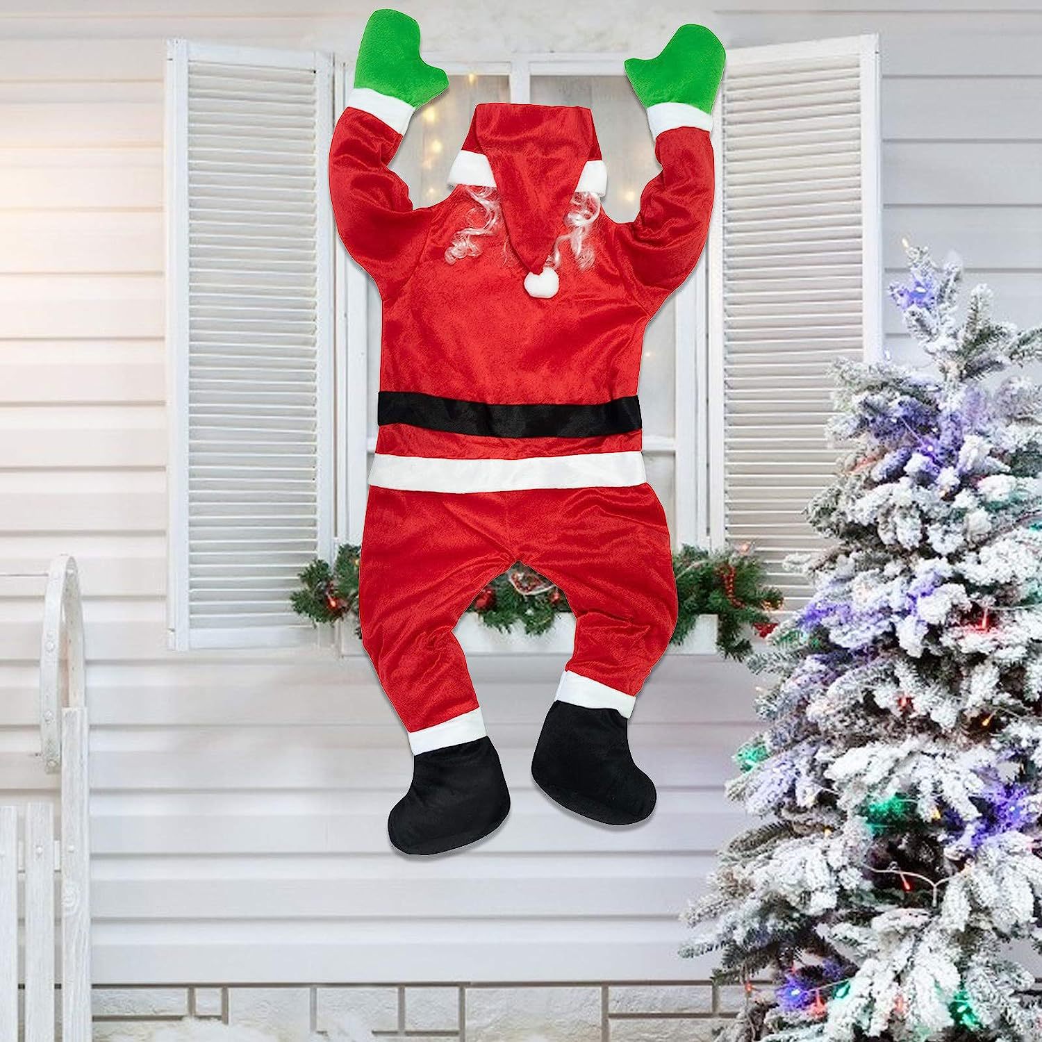 おもしろいサンタ飾り クリスマスオーナメント イルミネーション 170CM 電飾 サンタクロース クリスマス サンタ 壁飾り 置物 可愛い 屋外 室内 玄関 庭 お店 ショップ お祝い クリスマスパーティー飾り ledライト