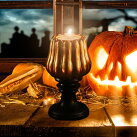 ハロウィーンパンプキンキャンドルホルダー 樹脂ハロウィーン奉納保有者 テーブルトップのハロウィーン..