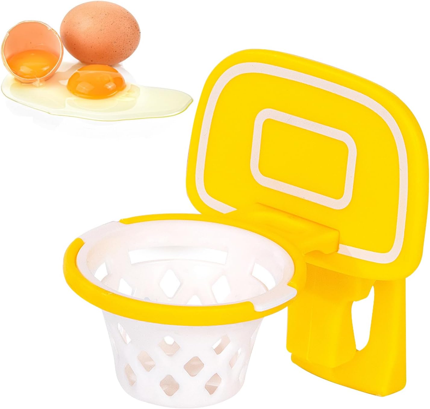 エッグセパレーター 黄身と白身を分ける道具 卵黄分離器 面白い バスケットゴール 固定 黄身と白身を分..