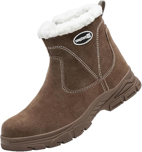 安全靴 ハイカット ブーツ 冬用 ボア付き 裏起毛 メンズ つま先保護 鋼先芯入り 作業靴 暖かい 耐熱 防滑 防水 踏み抜き防止 工事 建築