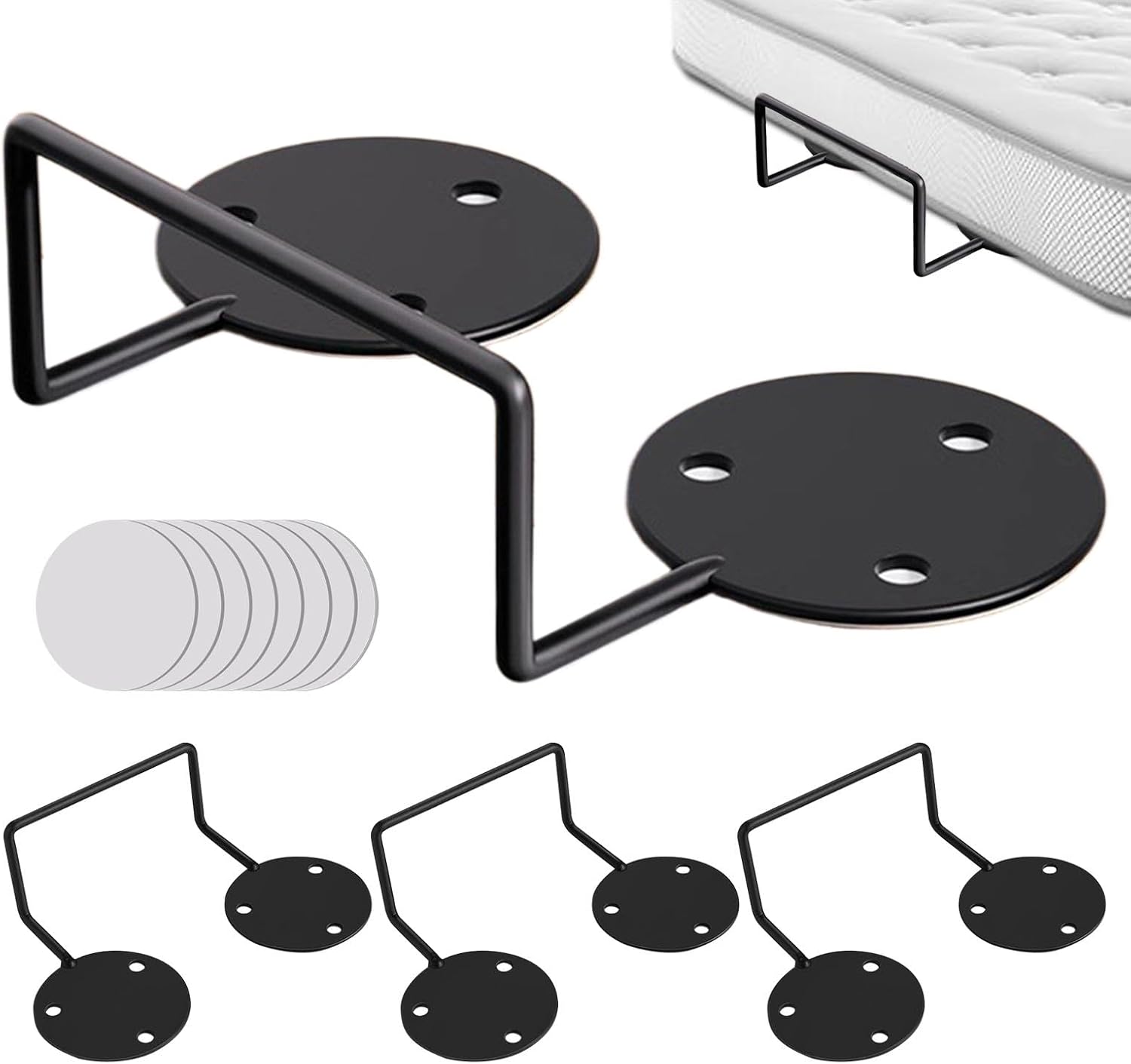 マットレスズレ止め マットレスホルダー 4X ベッドスライドストッパー パンチなしの取り外し可能な滑り止めマットレスフィクサーマットレス固定ブラケット家庭用