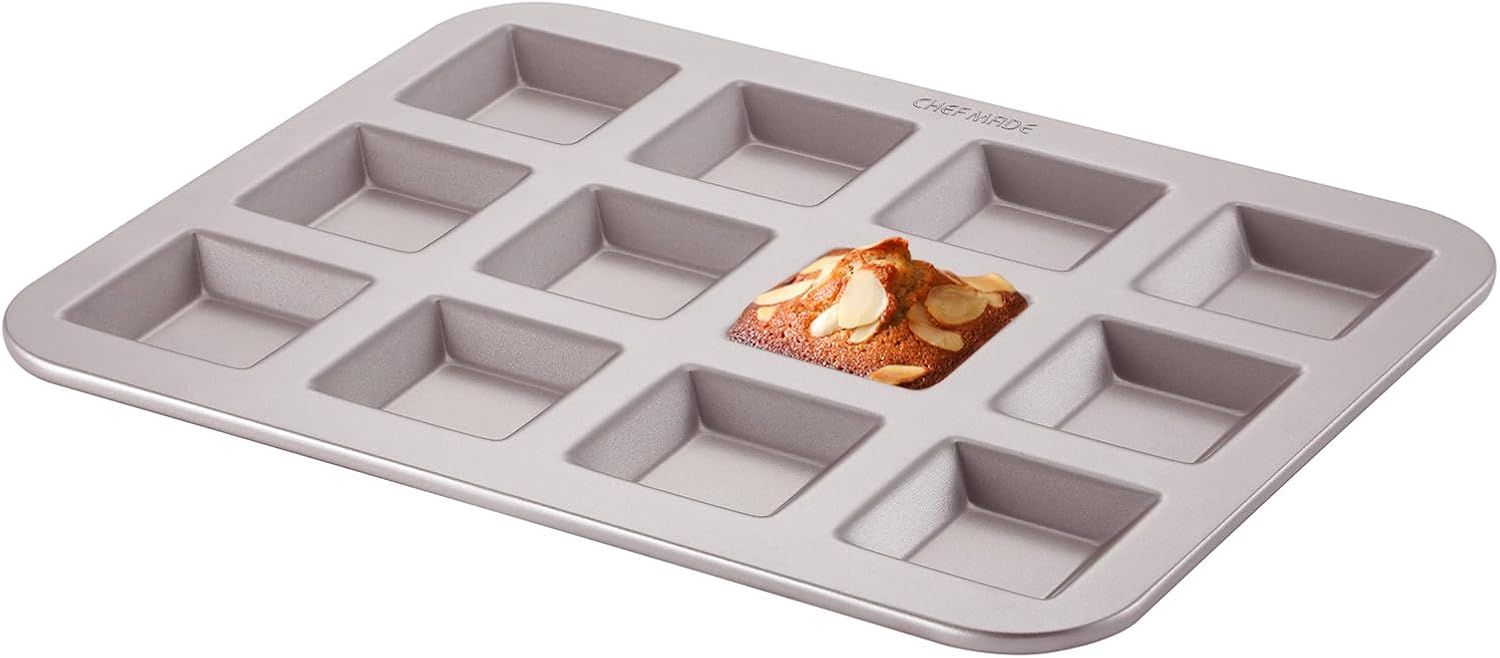 フィナンシェ 型　四角ケーキ型 12ヶ取 粘りにくいケーキ型 32.7*25.8*1.2cm カップ6*6cm バレンタインデー プレゼント