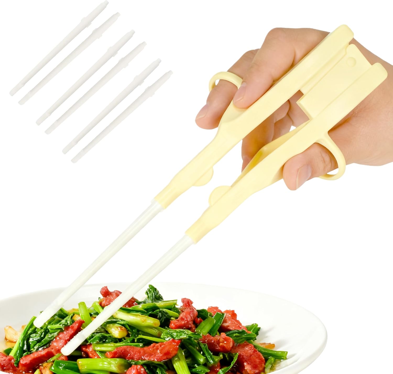 補助箸 大人 箸 矯正 高齢者用食器 震える手で食事 左右どちらでも使える食器 軽量 クリップしやすい ..