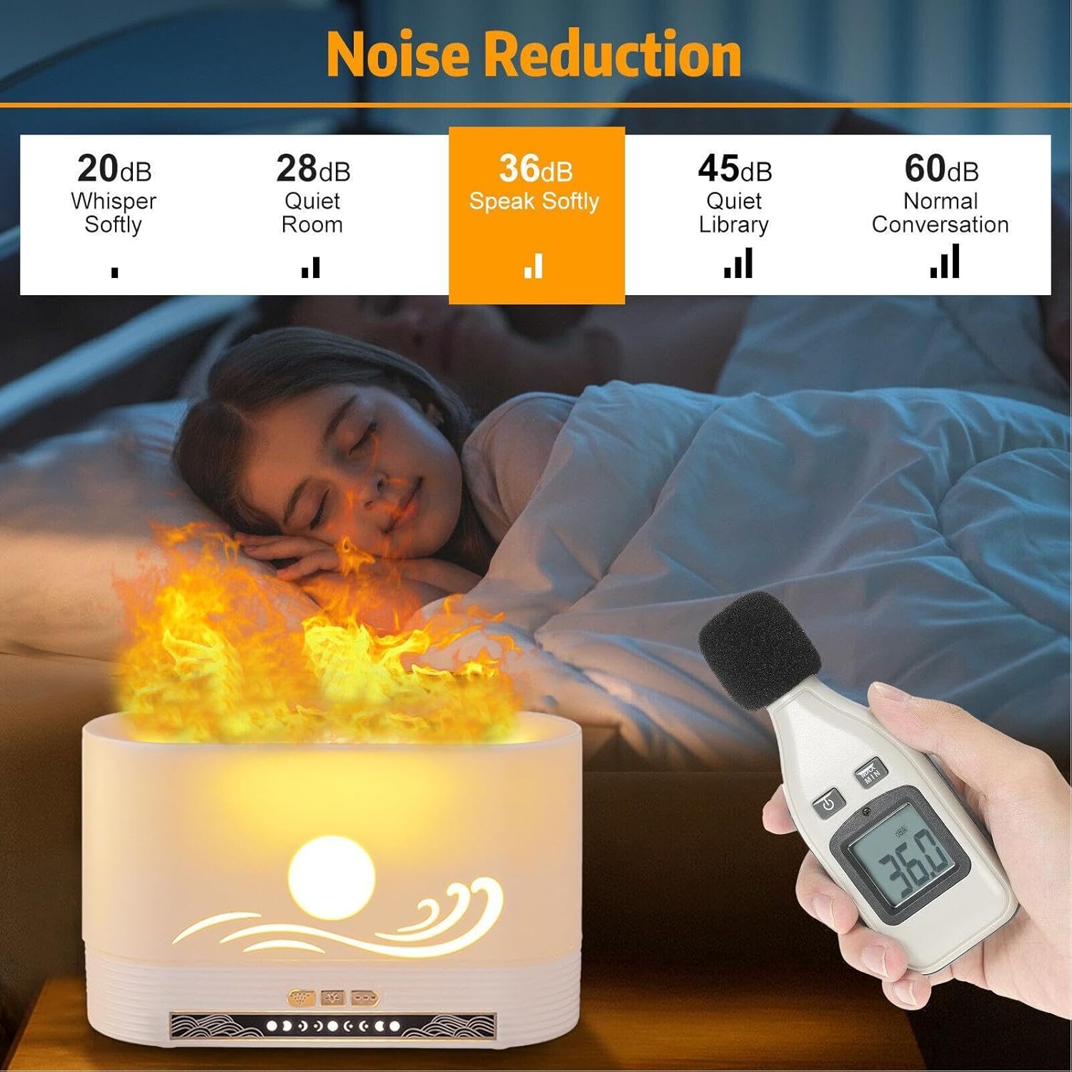 火炎拡散器、火炎拡散器加湿器自動オフ,LED ライト付き香りアロマセラピー ディフューザー | タイミン..