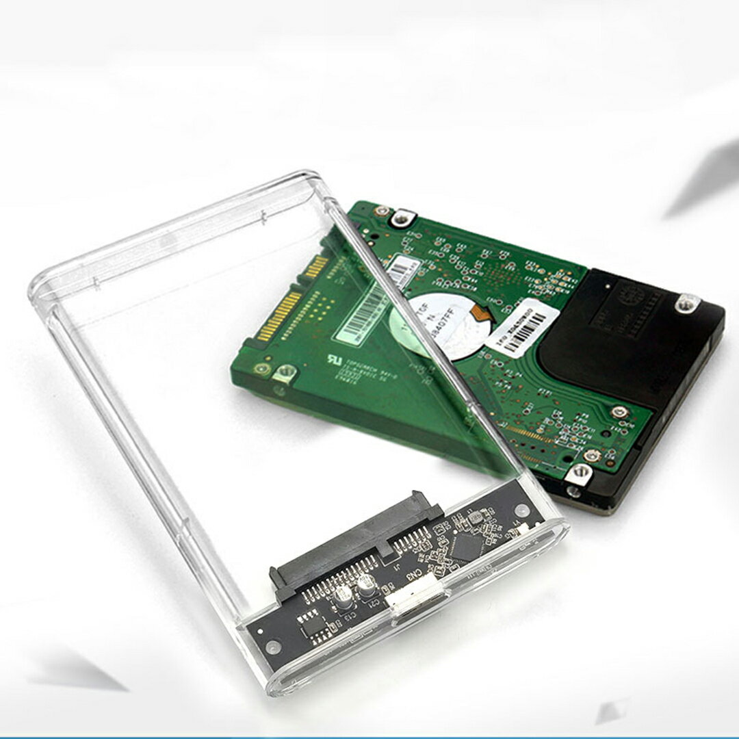 【2点以上購入で 10%クーポン】 2.5インチ HDD / SSD ケース USB3.0 ハードディスクケース UASP対応 5Gbps転送 6TB（9.5mm以下）まで対応 静電気防止 PC材料 透明な 外付け SATA3.0 ドライブ ケース type-c 外付けケース 工具不要