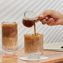グラスカップ 耐熱ガラス マグカップ 370ml/410ml グラスコップ ビアグラス 透明 保温 保冷 結露しない グラス タンブラー カクテル ドリンク お...