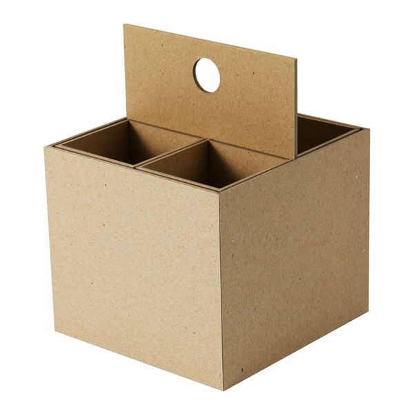 紙製卓上収納 リトレイ ハンドルボックスタイプ RTY-HB01KR （ 掃除用品 文房具・事務用品 生活雑貨 オフィス用品 日用品雑貨 日用消耗品 文房具 お掃除 ）(3)