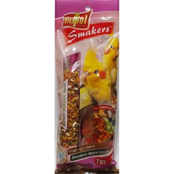 ZVP-2206 スマッカーズ オカメインコのための栄養補助食 （フルーツ） 鳥エサ 【×3セット】 【お徳用 まとめ買い お買い得 業務用 割引 セット販売】 【 ペットフード ・ ペット用品 飼育 小鳥 ペットフード 遊び PET グッズ 】