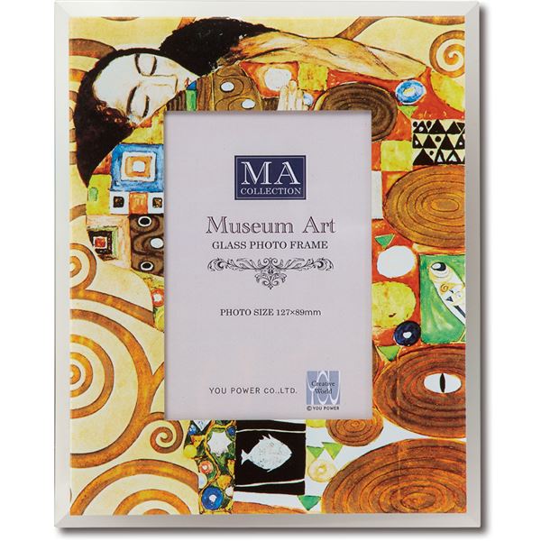 ユーパワー 名画ガラスフォトフレーム クリムト「抱擁」 インテリア・収納 家具 インテリア・家具 フォ..