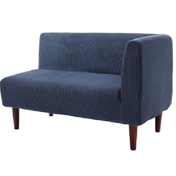 ダイニング ソファー 左肘 コーディロイ生地 ネイビー 片肘付き ポケットコイル 日本製 コーナーソファー リビング家具 インテリア 家具 ソファ 二人掛けソファ 布地 ファブリック