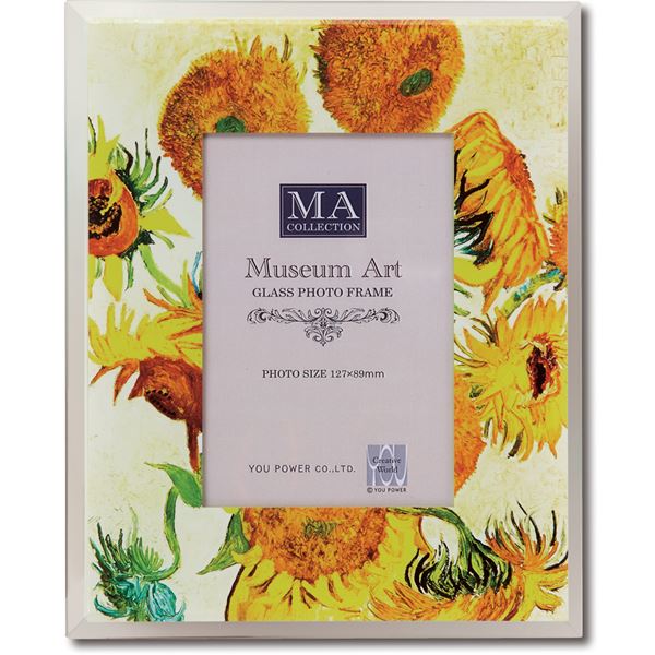 ユーパワー 名画ガラスフォトフレーム ゴッホ「ひまわり」 インテリア・収納 家具 インテリア・家具 フ..