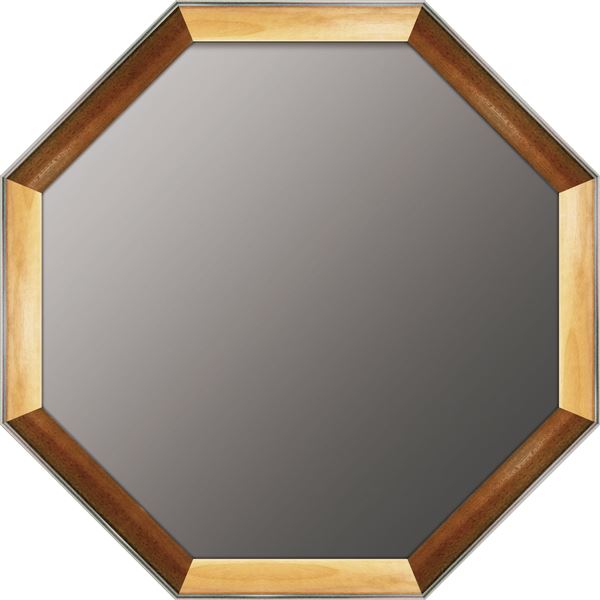 ユーパワー ナチュラルモダンミラー オクタ ミックス LLサイズ インテリア・収納 家具 インテリア・家..