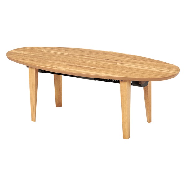 こたつ テーブル 布団レス 楕円形 約幅120cm ナチュラル 木製 天然木 スリム センターテーブル リビングテーブル 要組立品 こたつテーブル 家具 こたつ こたつ本体