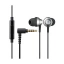 ELECOM エレコム PC機器 ステレオイヤホン / カナル型 / φ3.5mm / マイク付 / Fast Music / FS12C / 10.0mmドライバー / 高耐久ケーブル / シルバー EHP-FS12CMSV