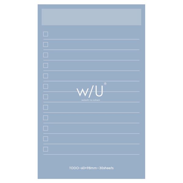 w / U ノート付箋 スリム パウダーブルー WU-FSTN-R-B 【×10セット】 【 セット販売 まとめ買い 割引 お買い得 事務用品 】 文具 オフィ...