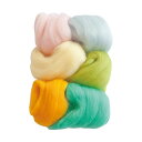 羊毛フェルト パステル 6色 【×2セット】 【お徳用 まとめ買い お買い得 業務用 割引 セット販売】(3)