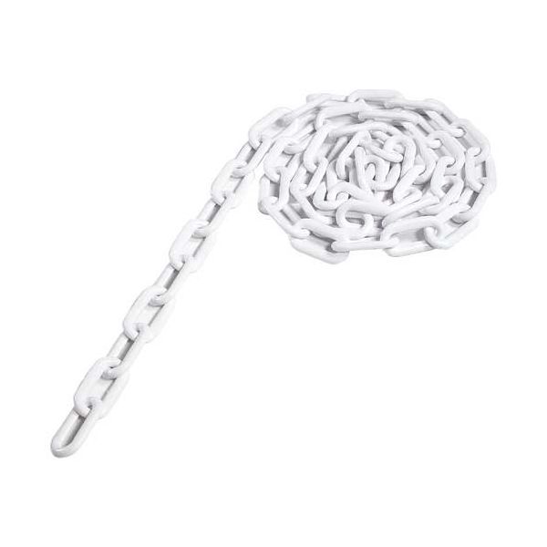 【まとめ買い セット販売】 カラープラポールチェーン 2m ホワイト 【×3セット】