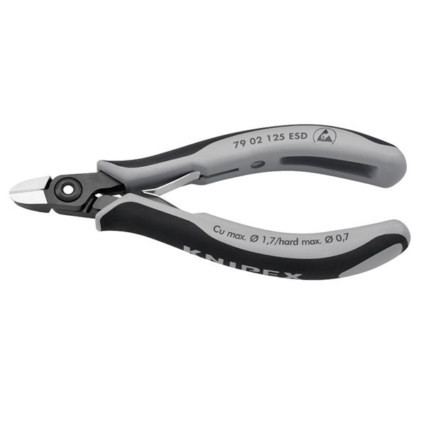 KNIPEX クニペックス エレクトロニクスニッパー ESD サイズ60×20×120mm パック入 7902-125ESDSBのサムネイル
