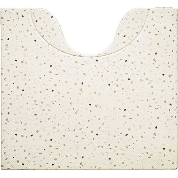 【2個セット】 オカトー スキマにピタッ！ 拭ける PVC トイレマット 55×60cm テラゾー 【 セット販売 まとめ買い 割引 】