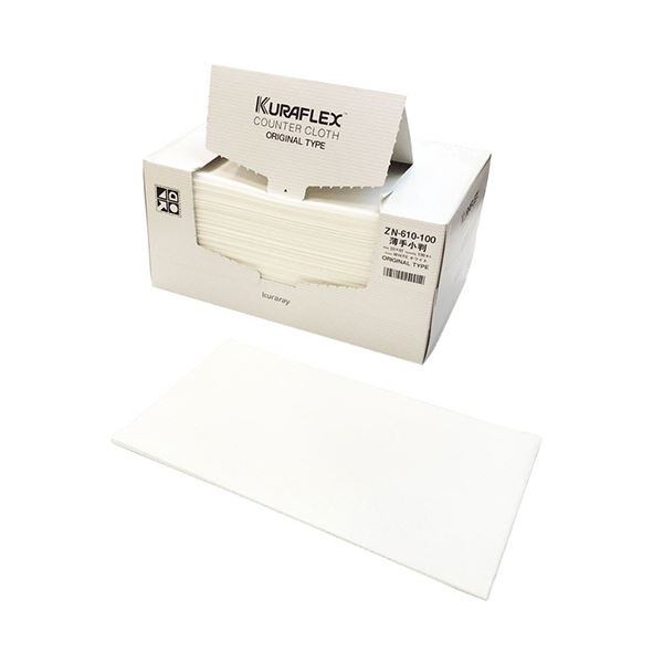 クラレクラフレックス カウンタークロス 薄手 小 ホワイト ZN-610-100 1パック キッチン用品・食器・調理器具 日用雑貨・キッチン用品 キッチン 台所用品