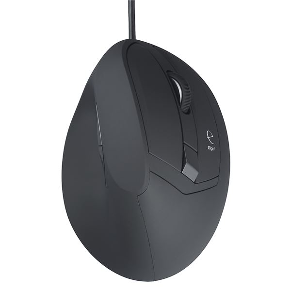 Digio2 有線 エルゴノミクスマウス ブラック MUS-UKF208BK 手首のねじれを軽減するエルゴノミクスマウス。デジタル家電 家電 パソコン・周辺機器 マウス・マウスパッド