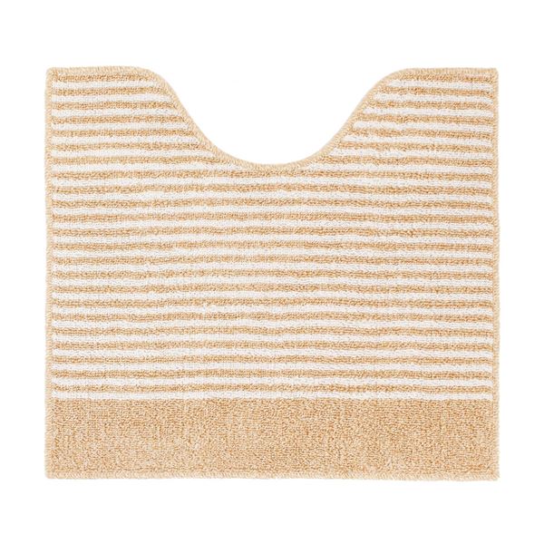 【2個セット】 ルックス トイレマット 55×60cm ライトボーダー（ベージュ） 【 セット販売 まとめ買い 割引 】