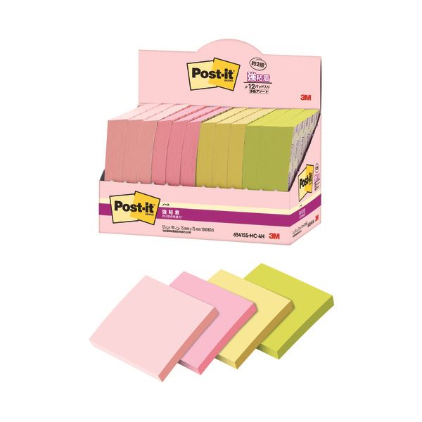 スリーエム ジャパン Post-it強粘着6541SS-MC-4N 【×3セット】 【お徳用 まとめ買い お買い得 業務用 割引 セット販売】 日用品雑貨・文房具・手芸 文房具・事務用品 文具 オフィス用品 文房具 事務用品 付箋紙・ポストイット