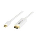 StarTech.com Mini DisplayPort-HDMI変換ケーブル 1m ホワイト MDP2HDMM1MW1本(2)