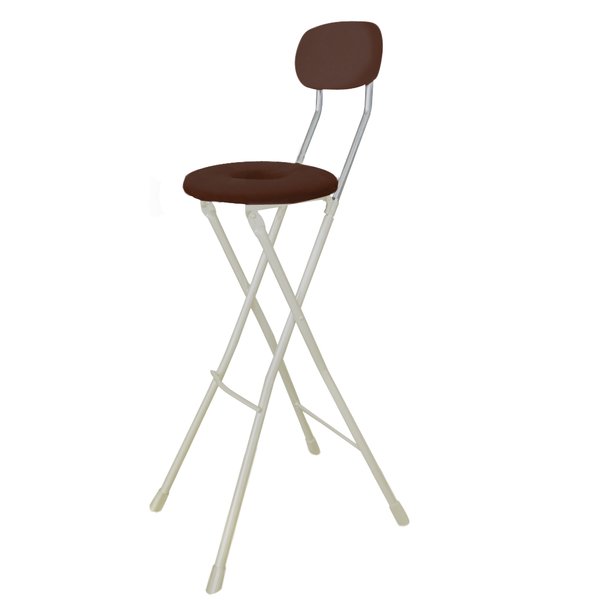 折りたたみ 椅子 スイーツチェアハイトール ブラウン × ミルキーホワ...(3)