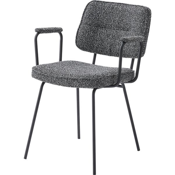 アームチェア ダークグレー （約W59×D63×H79×SH48cm） 組立式