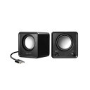サンワサプライコンパクトUSBスピーカー (6W) ブラック MM-SPU21BK 1セット(2)